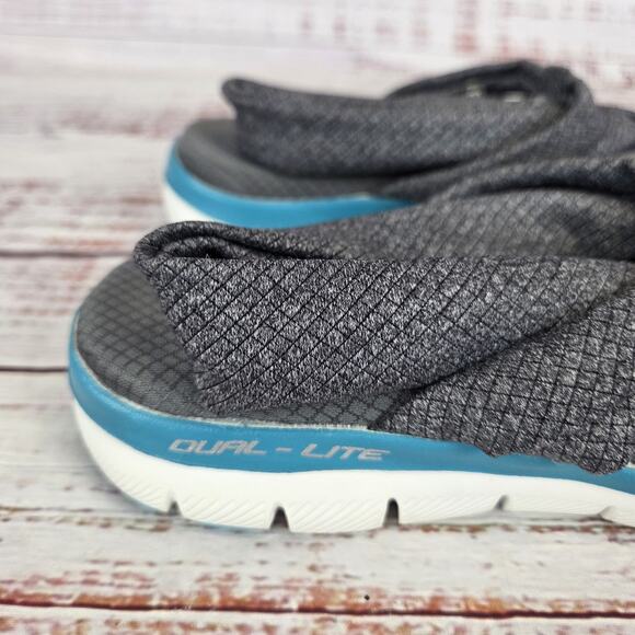 Skechers Shoes Womens Size 8 Dual Lite Memory Foam Gel Flip Flop Sandals - Picture 8 of 10